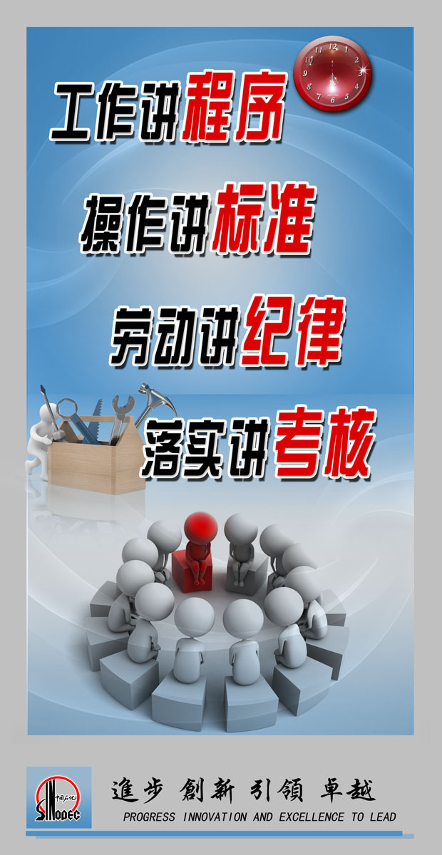 585益智挂图海报展板素材44中国石化程序标准纪律考核