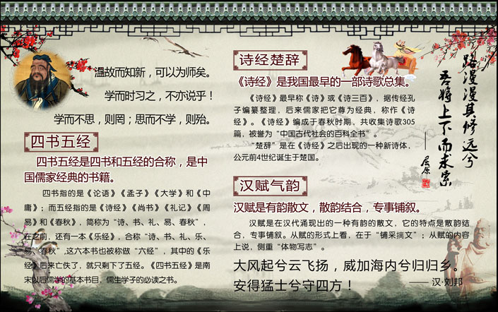 海报印制541设计展板素材371学校文化中国文学发展史设计