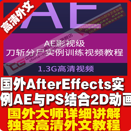 国外After Effects实例 AE与PS结合2D动画矢量训练视频教程