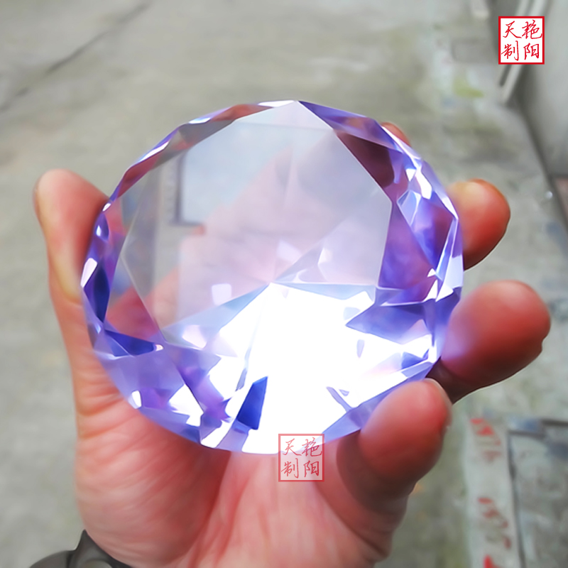 80MM紫水晶钻石家居摆件橱窗柜台装饰品工艺品办公桌摆饰三个包邮