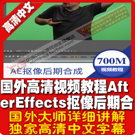 国外高清视频教程 After Effects抠像后期合成 中文字幕 影视素材