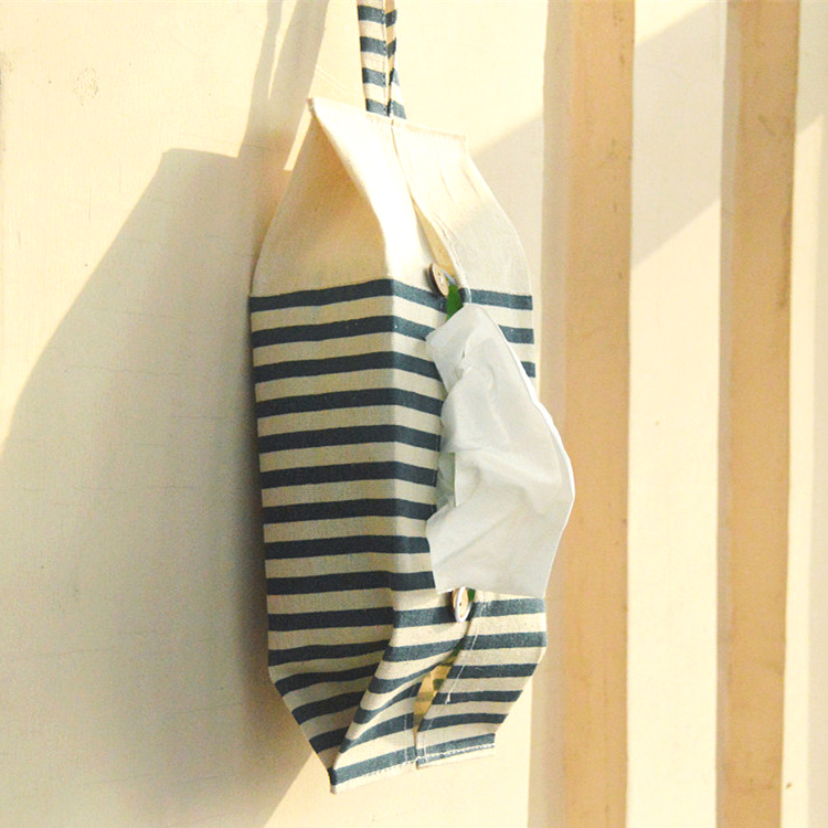 创意棉麻布艺纸巾盒挂式纸巾抽套客厅家用抽纸套卫生间餐巾纸巾套