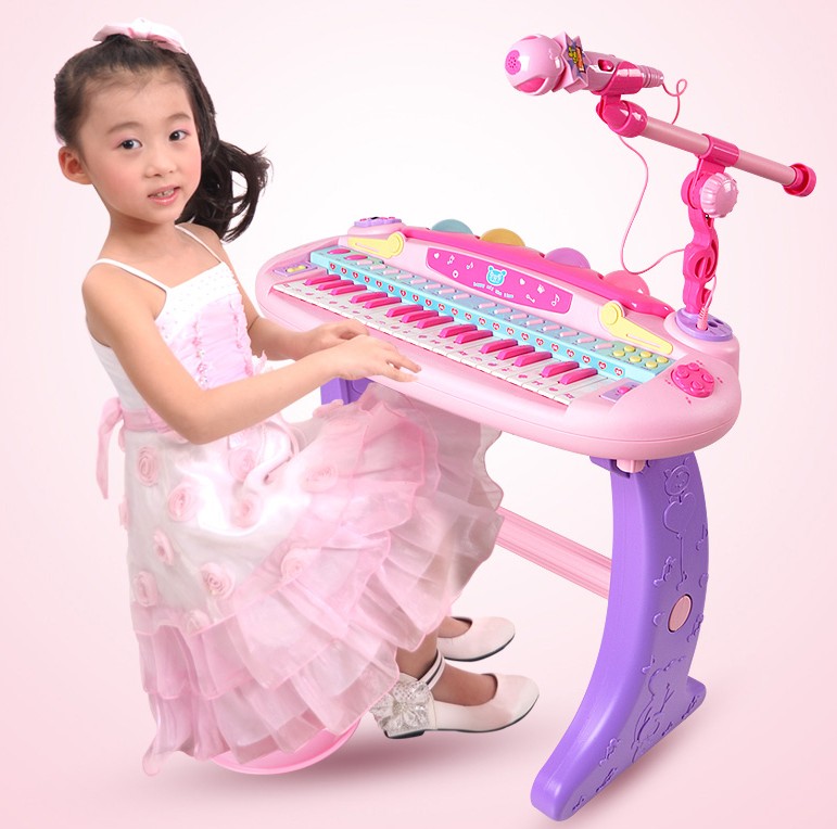 贝芬乐第八代电子钢琴儿童电子琴带麦克风宝宝音乐益智玩具礼物