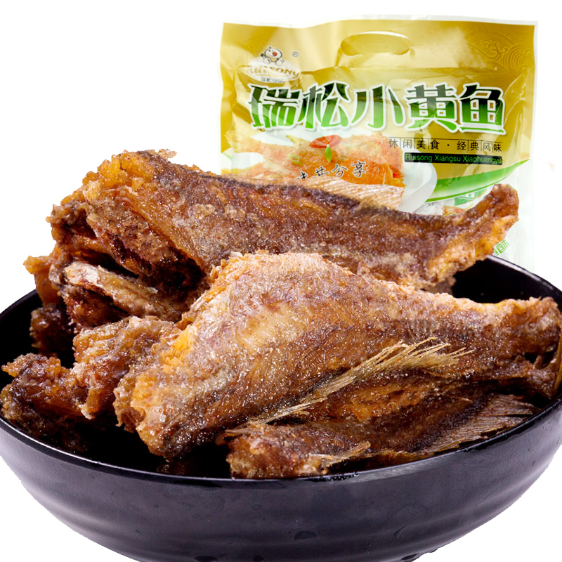 瑞松食品 香酥小黄鱼450g/袋真空包装休闲食品零食经典风味