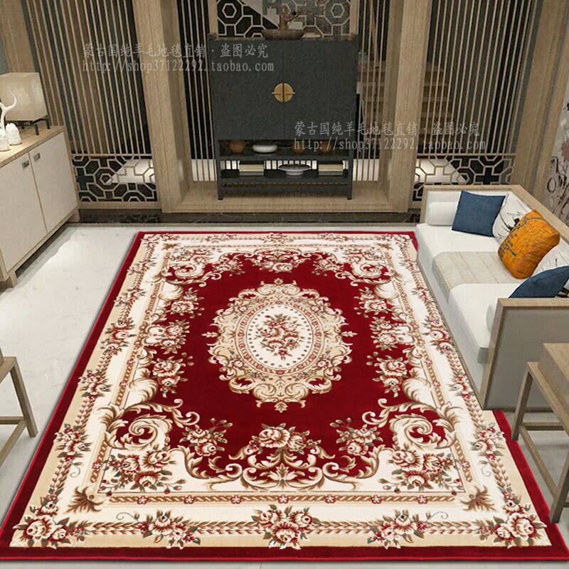 客厅卧室书房门厅欧式美式北欧现代简约中国风可机洗长方形地毯