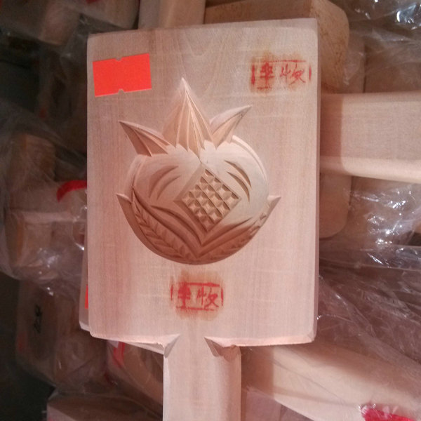 正宗潮汕潮州木雕民间特色石榴粿印果模年糕模月饼模手工雕刻包邮