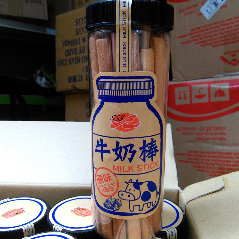台湾ssy牛奶棒饼干原味黑糖巧克力芝士200g筷子饼干满3罐包邮
