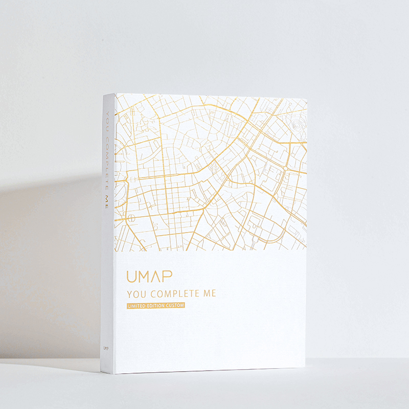 新款UMAP定制地图画异地恋创意情侣异国军恋周年生日礼物送女朋友