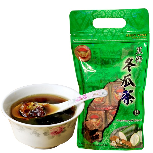 台湾金满堂黑糖冬瓜茶500g10块入 四季常备湿水气肿5送1 经期红糖